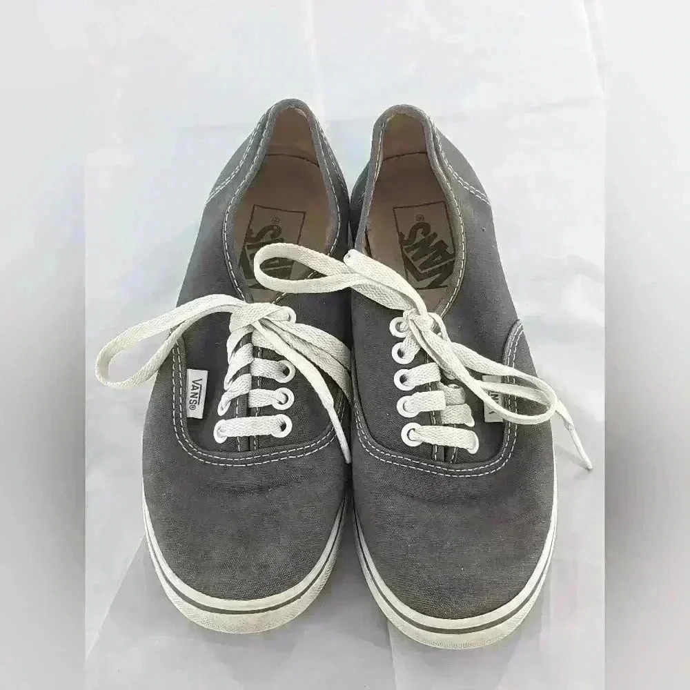 Vans Era Grey White Canvas Sneakers Unisex Skate Shoes Men's 5.5 Women's 7